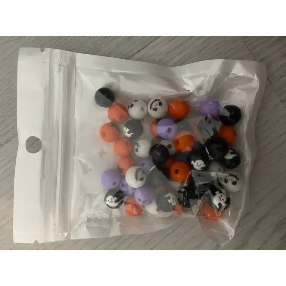 Bag of Halloween beads for jewelry making